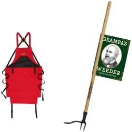 Pielniki ręczne |   Grampa’s Weeder + Grampa’s Garden Apron – Zestaw Oryginalnego Stojącego Wyciągacza Chwastów i Fartucha Ogrodowego Grampa dla Najłatwiejszego i Najskuteczniejszego Usuwania Chwastów oraz Sprzątania. Pielniki ręczne Pielniki ręczne