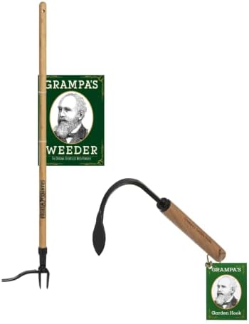 Pielniki ręczne |   Grampa’s Weeder + Grampa’s Hand Hook – Zestaw: Oryginalny Podnoszony Wyrywacz Chwastów i Grampa’s Narzędzie do Pielęgnacji Ogrodu z Ręcznym Hakem Pielniki ręczne Pielniki ręczne