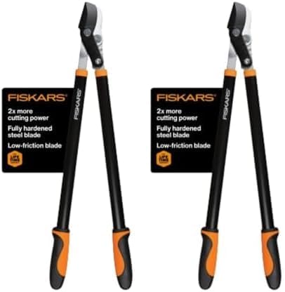 Sekatory ręczne |   Fiskars 28″ Power-Lever Nożyce Ogrodowe i Przycinacz Drzew – Ostra Ostrza Stalowa Precyzyjnie Szlifowana Do Cięcia Do 1,75″ Średnicy (Zestaw 2 szt.) Sekatory ręczne Sekatory ręczne